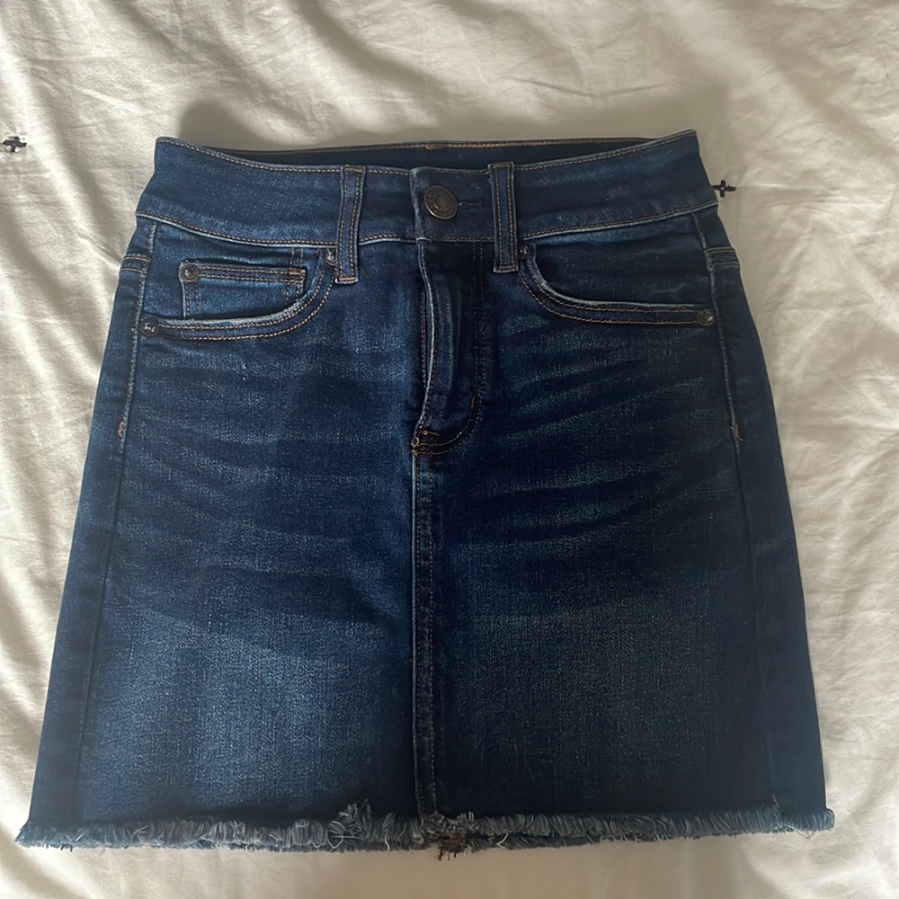 American Eagle High rise denim mini skirt